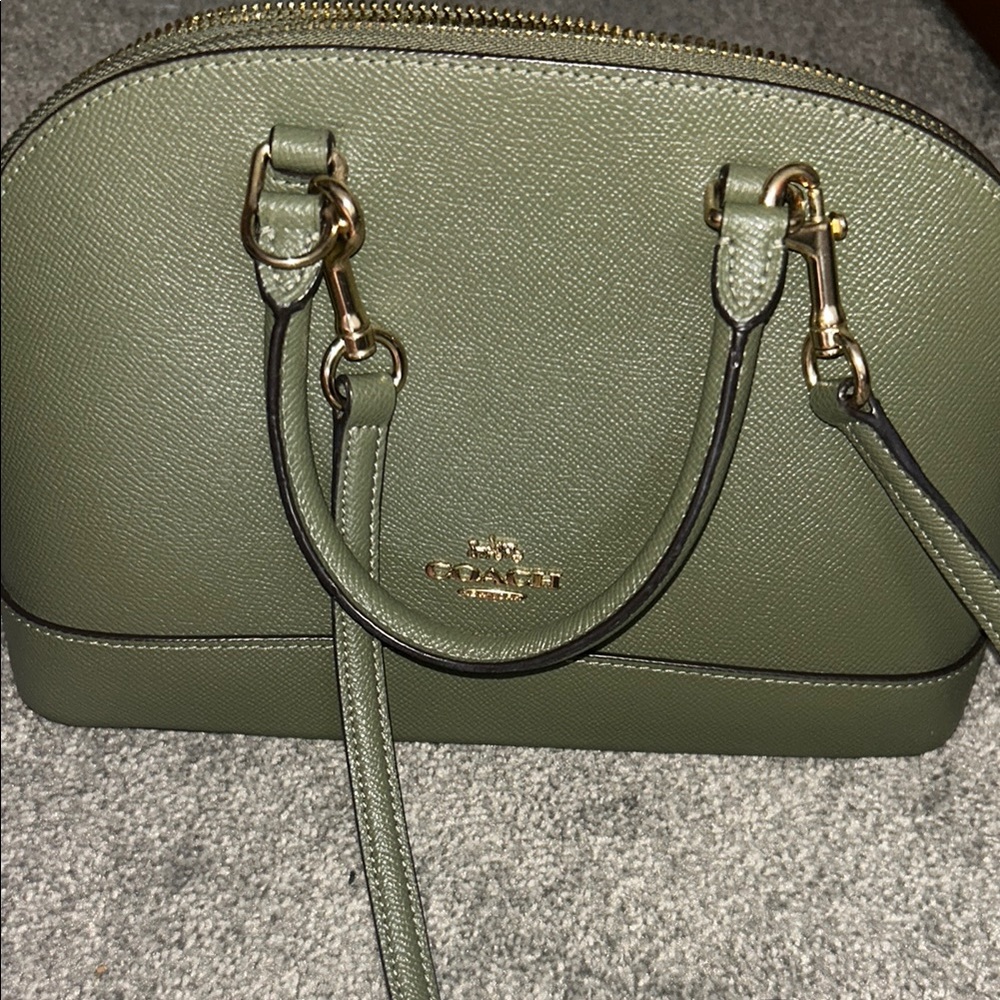 Coach Olive Green Dome Satchel Bag